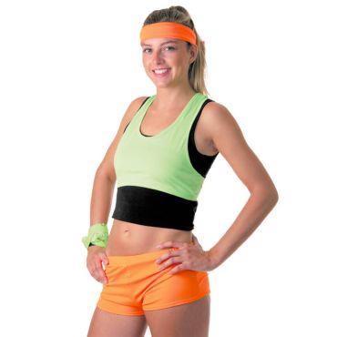 Mini Short Fluo Orange Femme - Taille Unique