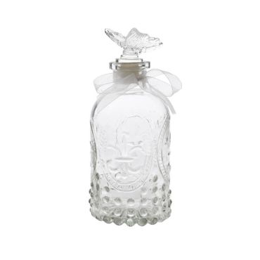 Carafe en verre transparent avec bouchon papillon Carafe en verre transparent avec bouchon papillon
