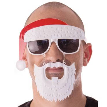 Lunettes de Soleil avec Bonnet et Barbe du Père Noël