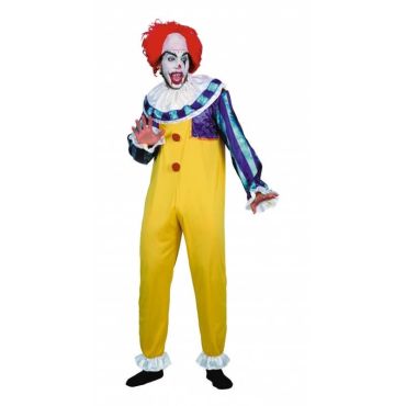 Déguisement Homme - Clown Jaune et Violet - Taille Unique