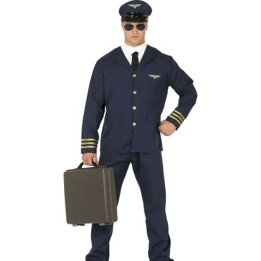 Déguisement de pilote d’avion pour homme avec casquette | jourdefete.com