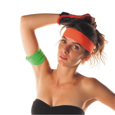 Bandeau 80's - Orange fluo - Adulte