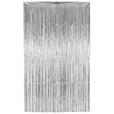 Rideau à lames métalliques argent 1x2 m pour décoration de fête | jourdefete.com Rideau à lames métalliques argent 1x2 m pour décoration de fête | jourdefete.com