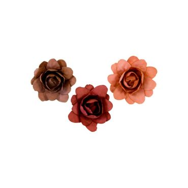 Lot de 12 fleurs en camaïeu en papier - Multicolore | jourdefete.com