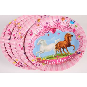 6 Assiettes - Collection "Mon Cheval"