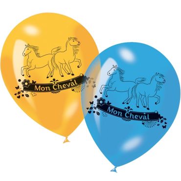 6 Ballons de Baudruche - Collection "Mon Cheval"