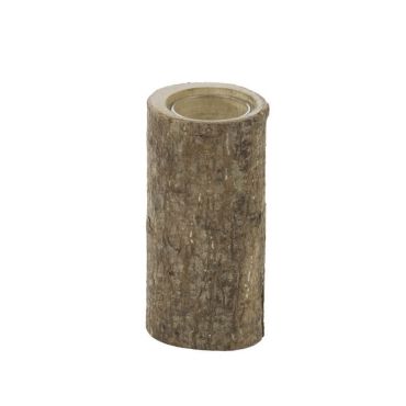 Bougeoir en Bois Naturel - 14 cm