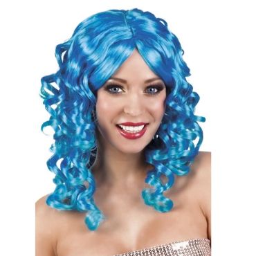 Perruque Femme Bouclée Bleu Perruque Femme Bouclée Bleu