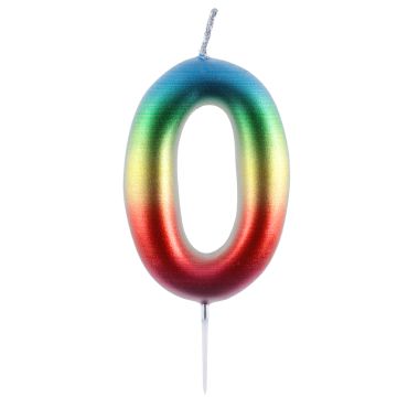 Bougie d’anniversaire chiffre arc-en-ciel pour enfant | jourdefete.com
