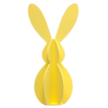 Lapin décoratif de Pâques en bois jaune ajouré | jourdefete.com Lapin décoratif de Pâques en bois jaune ajouré | jourdefete.com