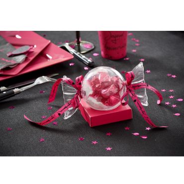 Ruban "Joyeux Anniversaire" en Satin - Fuchsia