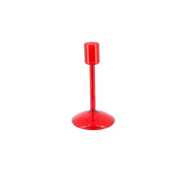 Bougeoir Élégance en verre rouge pour Noël | jourdefete.com
