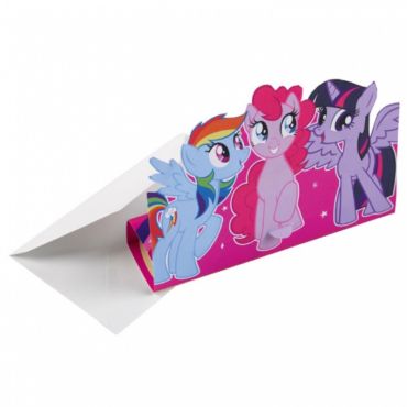 Sachet de 8 Invitations "My Little Pony" avec Enveloppes Sachet de 8 Invitations "My Little Pony" avec Enveloppes