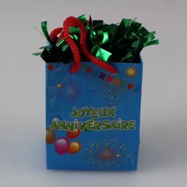 Poids à Ballon "Joyeux Anniversaire" Bleu - Vert