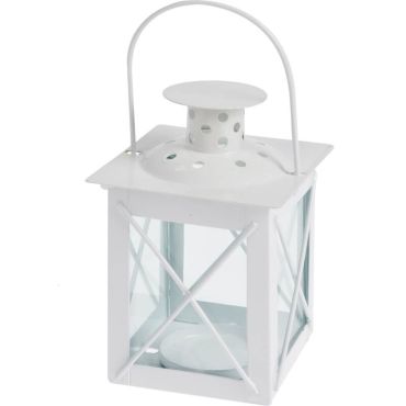 Petite Lanterne en Métal - Blanc