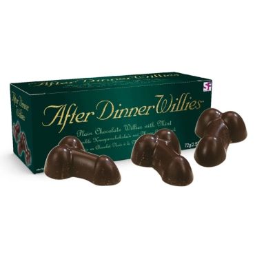 Chocolats noirs pénis fourrés à la menthe | jourdefete.com