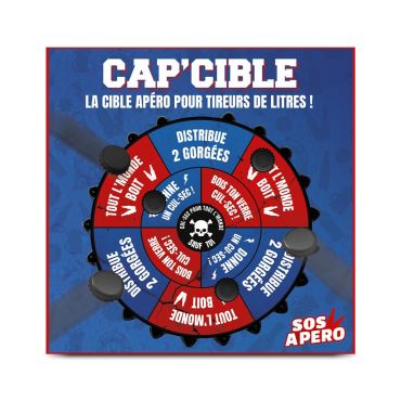 Jeu à boire en forme de cible avec capsules à lancer pour soirée apéro | jourdefete.com

