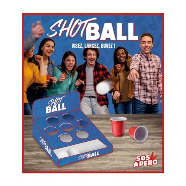 Jeu d’adresse "Shot Ball" à boire avec balles et plateau à trous | jourdefete.com
