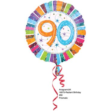 Ballon 90 Ans à Hélium Etoiles Scintillantes