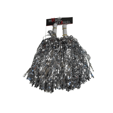 paire de pompons argent | jourdefete.com