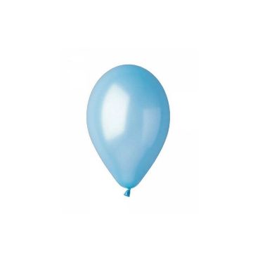 10 ballons métallisés bleu lagon de 25 cm | jourdefete.com