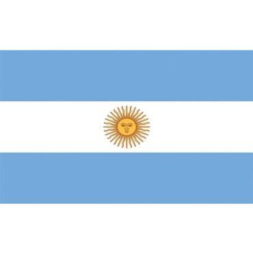 Drapeau officiel de l'Argentine avec le Soleil de Mai dimensions 90x150cm pour décoration de fête | jourdefete.com Drapeau officiel de l'Argentine avec le Soleil de Mai dimensions 90x150cm pour décoration de fête | jourdefete.com