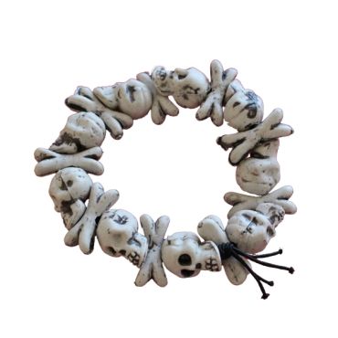 Bracelet Tête de Mort et Os