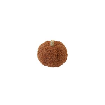 Petite citrouille d'automne décorative en tissu bouclé terracotta | jourdefete.com