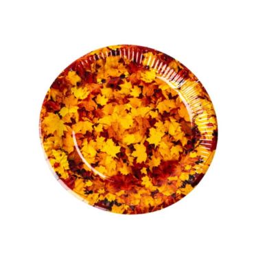 assiettes-automne-feuilles-carton-vaisselle-jetable|jourdefete.com