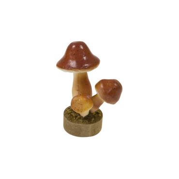 Trio de champignons d'automne décoratifs sur socle en bois avec mousse naturelle | jourdefete.com Trio de champignons d'automne décoratifs sur socle en bois avec mousse naturelle | jourdefete.com