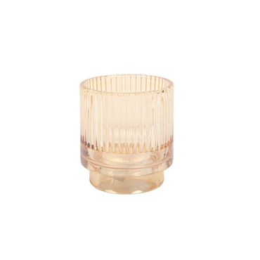 Photophore Mahault Verre Fumé Ambre Diam 7 x 8 cm