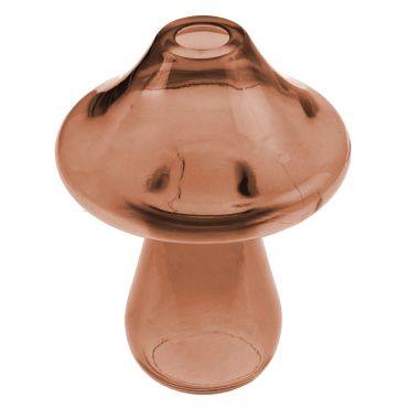 Petit vase en verre teinté marron en forme de champignon des bois pour décoration de table d'automne 10x14cm | jourdefete.com Petit vase en verre teinté marron en forme de champignon des bois pour décoration de table d'automne 10x14cm | jourdefete.com