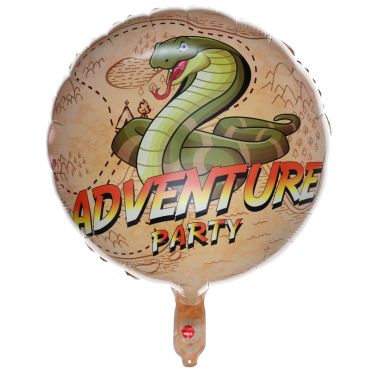Ballon en aluminium Aventure Party avec serpent et carte aux trésors | jourdefete.com