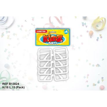 Pack lunettes enfant x4 - Carrés blancs