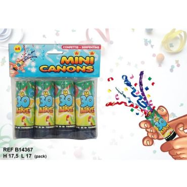 Pack de 4 Canon à Confettis - La 30 Aine