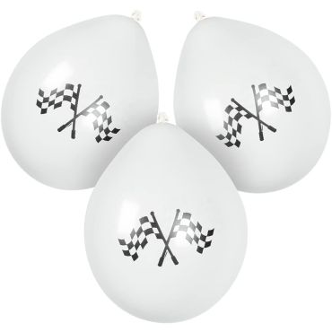Ballons Racing avec drapeaux à damier pour décorations de fête | jourdefete.com