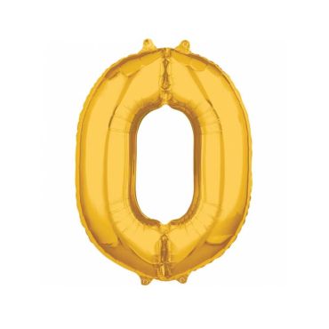ballon à air chiffre de 66 cm doré | jourdefete.com
