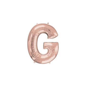 Méga Ballon Hélium - Lettre G - Rose Gold