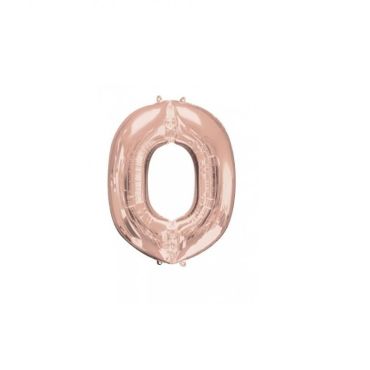 Méga Ballon Hélium - Lettre O - Rose Gold