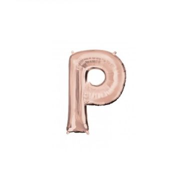 Méga Ballon Hélium - Lettre P - Rose Gold