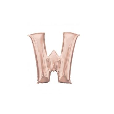 Méga Ballon Hélium - Lettre W - Rose Gold