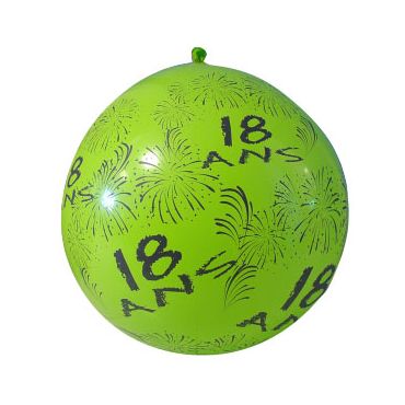 Ballon de Baudruche Géant "18 ans" 1 mètre - Coloris au choix 