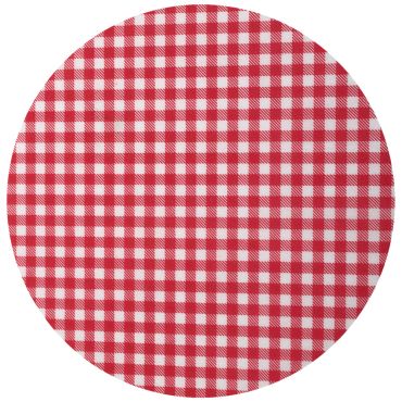 Set de table rond motif vichy rouge et blanc Ø34 cm – Lot de 6 | jourdefete.com