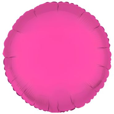 Ballon rond fluo rose 43 cm aluminium | jourdefete.com