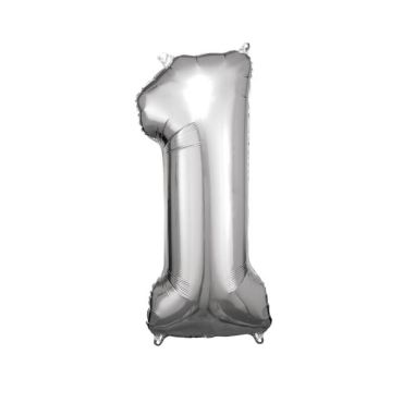 ballon geant aluminium helium argent chiffre au choix | jourdefete.com