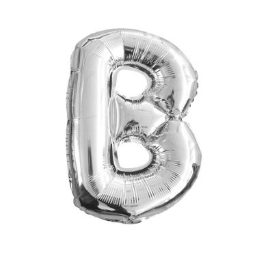 Ballon métallique argenté - Lettre "B" | jourdefete.com