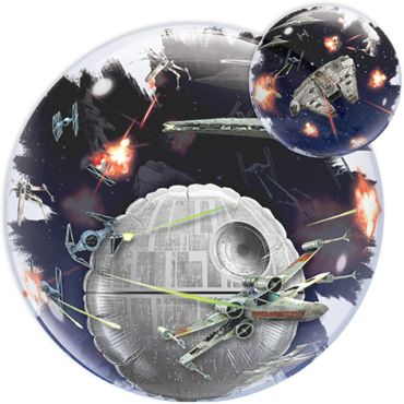 Ballon Hélium Double Star Wars® - 60cm