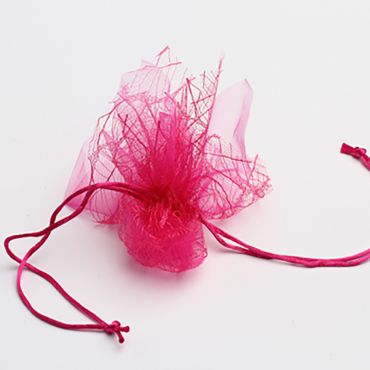 6 Ballotins en Tulle et Organdi - Fuchsia