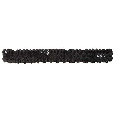 Bandeau Charleston à Sequins Noir
