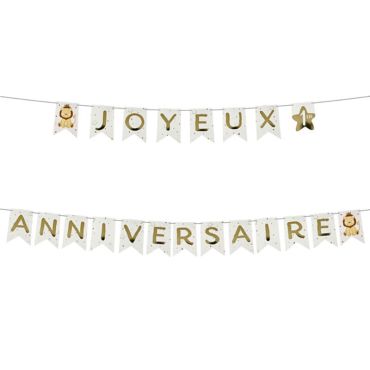 Guirlande "Joyeux Anniversaire" - 4,5 m - Lion | jourdefete.com